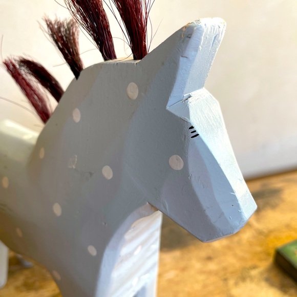 SWEDISH DALA STYLE w/Real HORSE Hair Handmade 14” - Picture 6 of 13